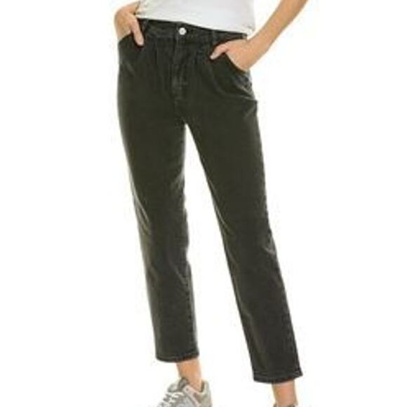 C/E Current Elliot Black Pleated High Rise Tapered Jeans Women's Size 31 NWT - Picture 1 of 12